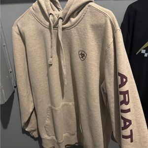 Ariat Women’s Beige Logo Hoodie Sweatshirt